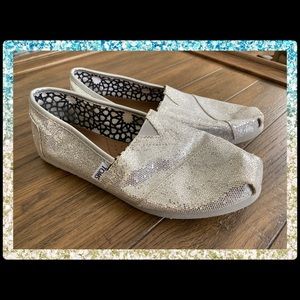 Silver Sparkle Toms
